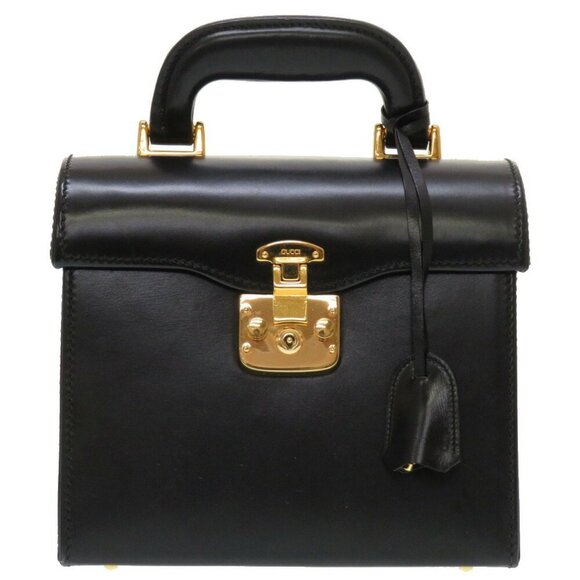 GUCCI Black Leather Vanity Bag - Picture 1 of 10